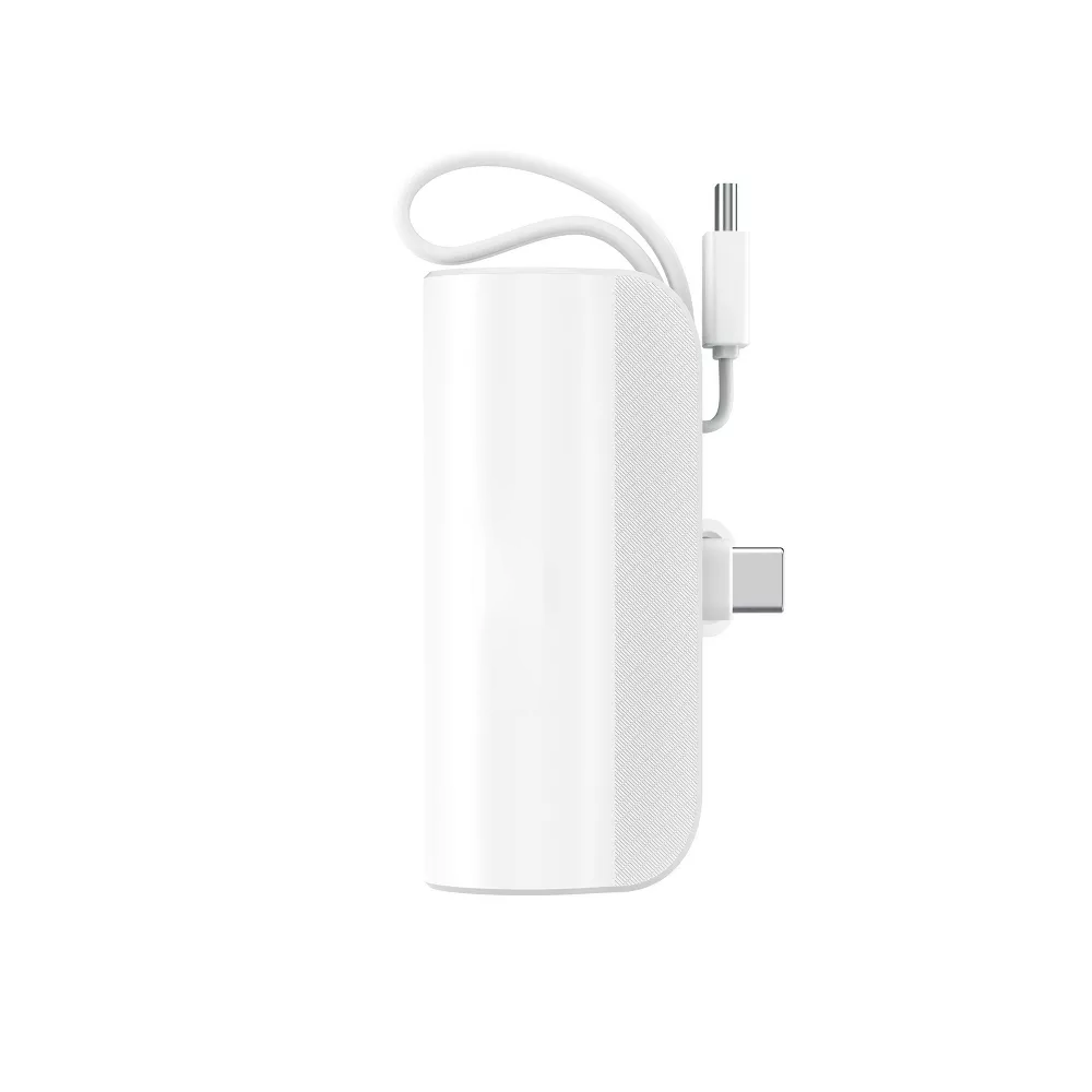 Travel Portable Power Bank With Device Holder & Built-in Cable